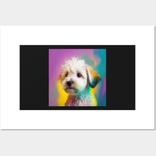 Cute Colorful Dog Realistic Drawing Illustration Posters and Art